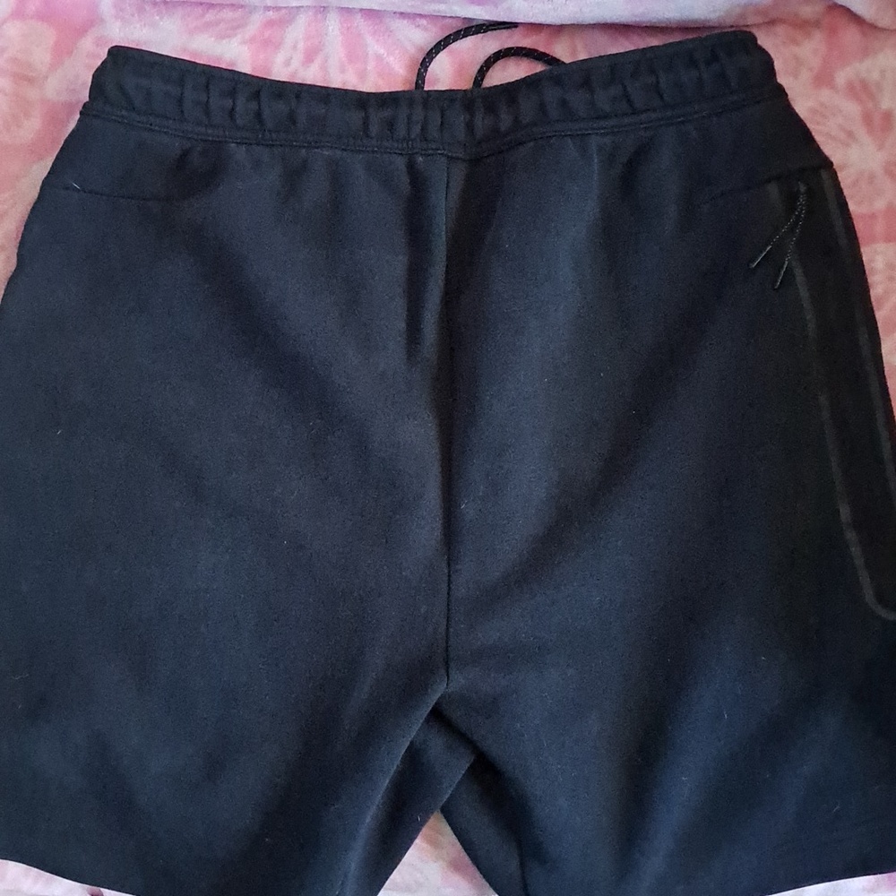 Nike Black Athletic Drawstring Shorts with Tonal Swoosh - Picture 4 of 4